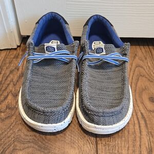 Hey Dude Kids Blue and Gray Moccasins